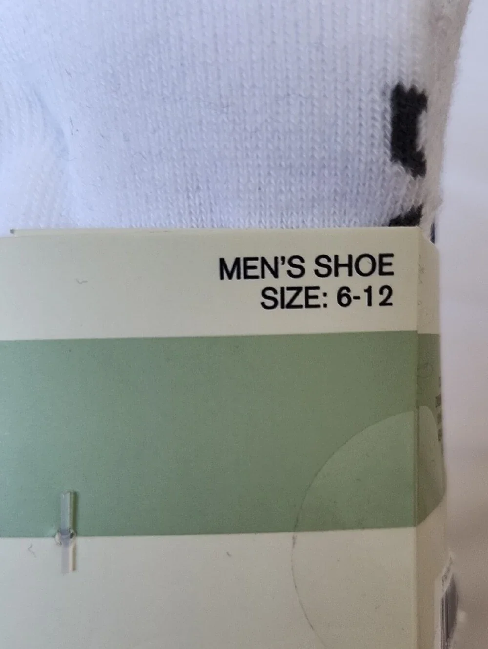 Dockers Men's Cushioned Crew Socks Black White 6 Pairs NWT Fits Size 6-12